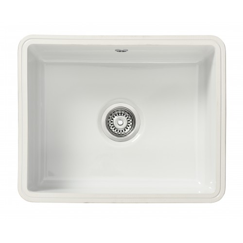 Legendary Interiors - Tuscan Poppi Ceramic Large Bowl Sink Polar Undermount