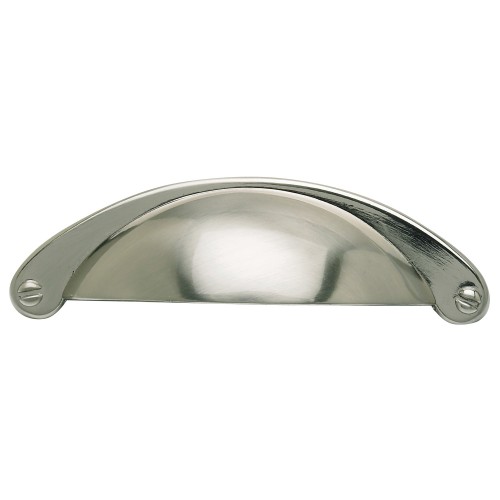 Legendary Interiors - 64mm Shaker Style Cup Handle Brushed Nickel Finish