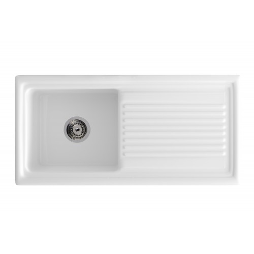 Legendary Interiors - Tuscan Cortona Ceramic 1.0b Sink Polar White Reversible